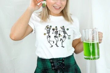 Lucky skeleton's t-shirt, St Patrick's Day t-shirt, lucky t-shirt